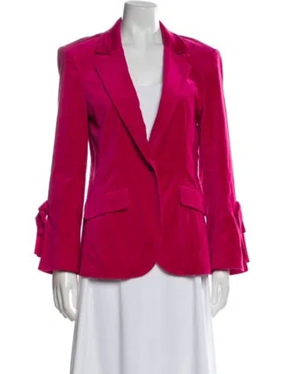 Pre-owned Cinq À Sept Blazer In Burgundy