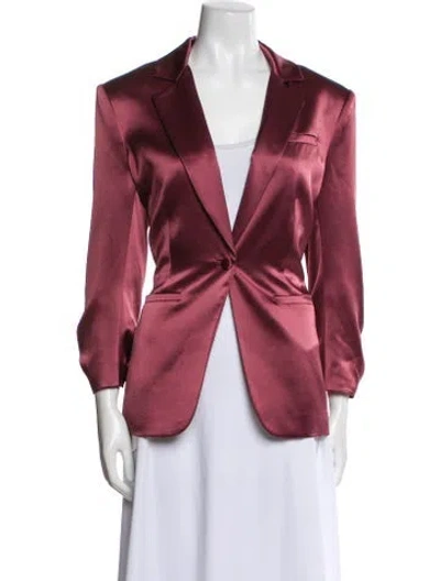 Pre-owned Cinq À Sept Blazer In Burgundy