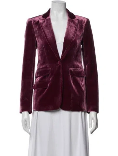 Pre-owned Cinq À Sept Blazer In Burgundy