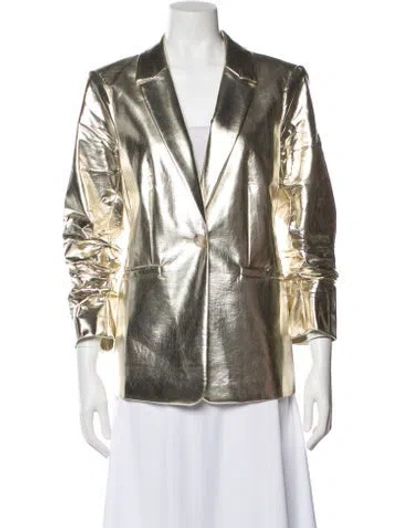 Pre-owned Cinq À Sept Blazer In Gold