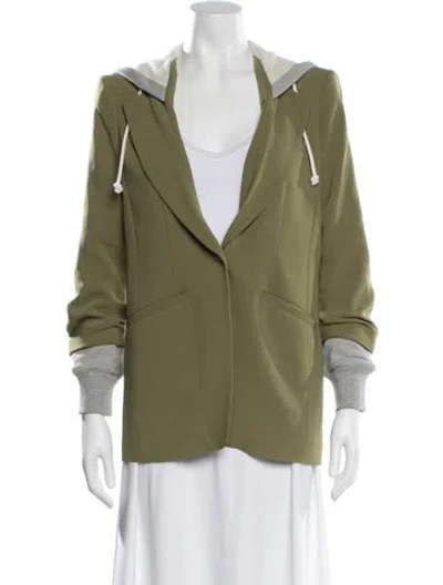 Pre-owned Cinq À Sept Blazer In Green