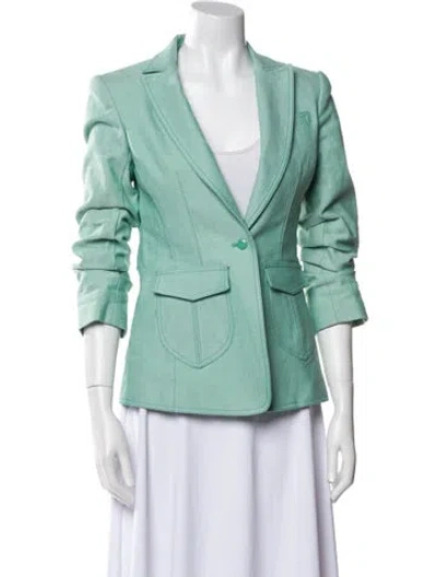 Pre-owned Cinq À Sept Blazer In Green