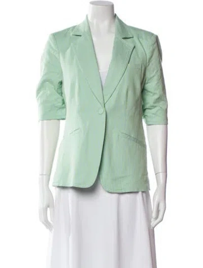 Pre-owned Cinq À Sept Blazer In Green