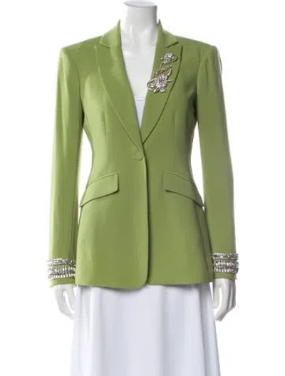 Pre-owned Cinq À Sept Blazer In Green