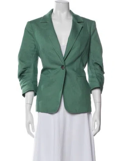 Pre-owned Cinq À Sept Blazer In Green
