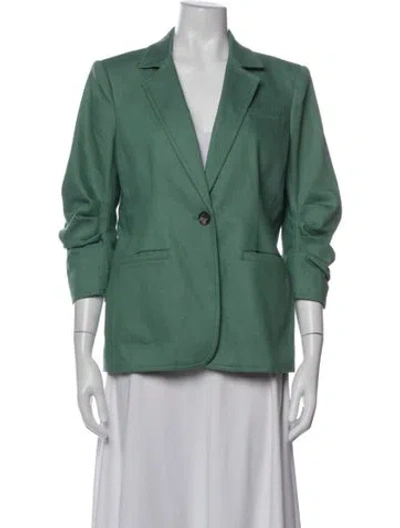 Pre-owned Cinq À Sept Blazer In Green
