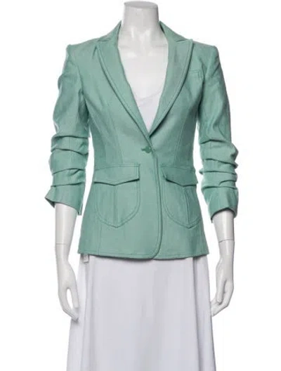 Pre-owned Cinq À Sept Blazer In Green