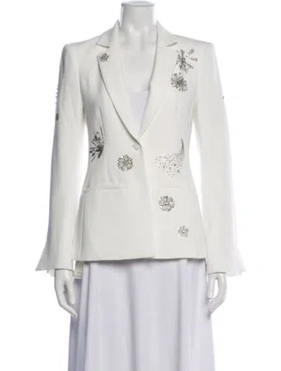 Pre-owned Cinq À Sept Blazer In Neutrals/white