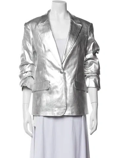 Pre-owned Cinq À Sept Blazer W/ Tags In Metallic/silver