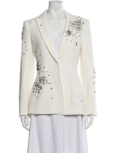 Pre-owned Cinq À Sept Blazer In White