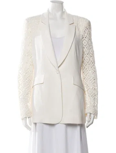 Pre-owned Cinq À Sept Blazer In White