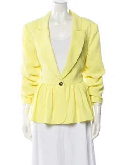 Pre-owned Cinq À Sept Blazer In Yellow