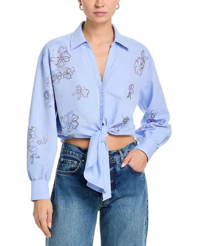 Cinq À Sept Cinq A Sept Blooming Linework Marianna Top In Blue