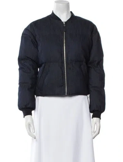 Pre-owned Cinq À Sept Bomber Jacket In Blue