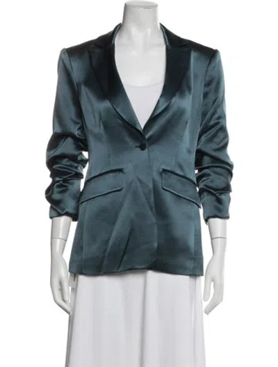 Pre-owned Cinq À Sept Bomber Jacket In Blue