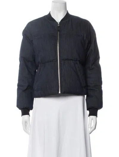 Pre-owned Cinq À Sept Bomber Jacket In Blue
