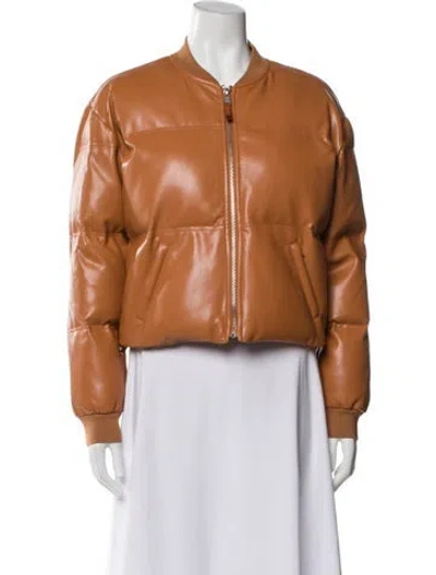 Pre-owned Cinq À Sept Bomber Jacket In Orange