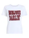 Cinq À Sept Bonjour Darlin Graphic T-shirt In White