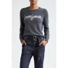 Cinq À Sept Cinq A Sept Bonjour Graphic Crewneck Sweater In Gray