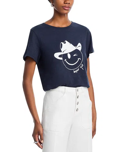 Cinq À Sept Cinq A Sept Bonjour Y'all Smiley Tee In Blue