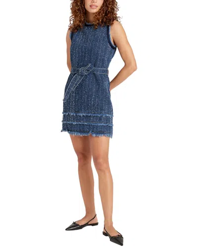 Cinq À Sept Boucle Denim Mindie Dress In Blue