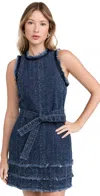 Cinq À Sept Cinq A Sept Mindie Boucle Denim Dress In Indigo