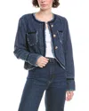 Cinq À Sept Cinq A Sept Zanda Boucle Denim Jacket In Blue