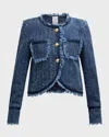 Cinq À Sept Cinq A Sept Zanda Boucle Denim Jacket In Indigo