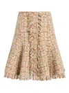 Cinq À Sept Boucle Fringed Skirt In Gray
