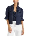 Cinq À Sept Cinq A Sept Boucle Holly Short Sleeve Jacket In Navy
