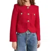 Cinq À Sept Boucle Junia Jacket In Red In Red