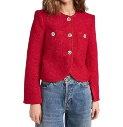 Cinq À Sept Boucle Junia Jacket In Red