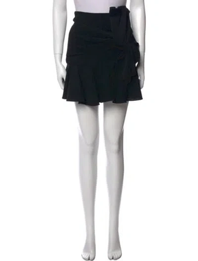 Pre-owned Cinq À Sept Bow Accents Mini Skirt In Black