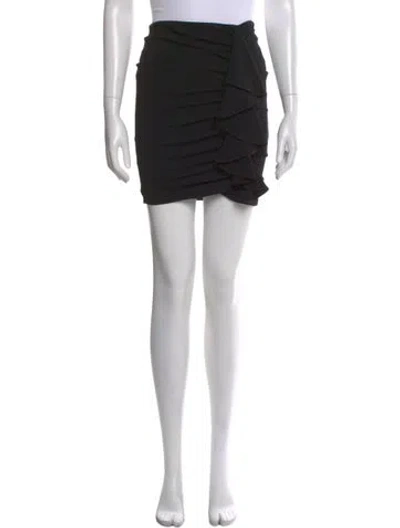 Pre-owned Cinq À Sept Bow Accents Mini Skirt In Black
