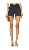 Cinq À Sept Braided Gaelle Shorts In Navy