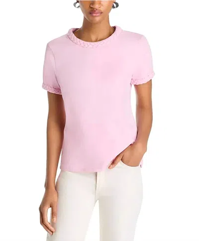 Cinq À Sept Braided Tee In Venus Pink