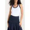 Cinq À Sept Cinq A Sept Braided Tank Top In White/navy