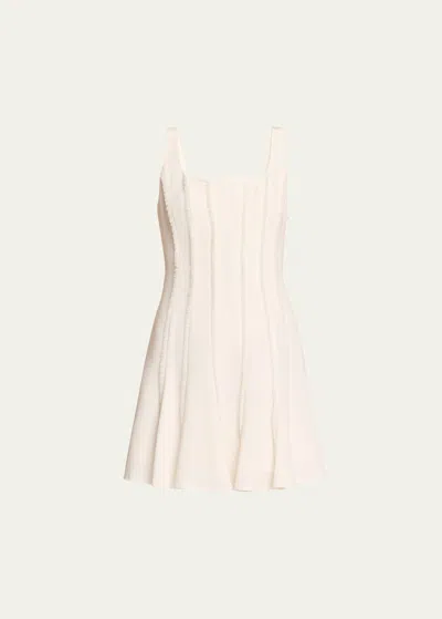 Cinq À Sept Brantley Cutout Back Scoop-neck Fit & Flare Mini Dress In Ivory
