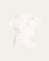 Cinq À Sept Bree Short-sleeve Rhinestone Vine Tee In White