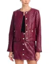 Cinq À Sept Cinq A Sept Brooke Faux Leather Jacket In Burgundy