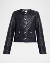 Cinq À Sept Brooke Quilted Vegan Leather Jacket In Black