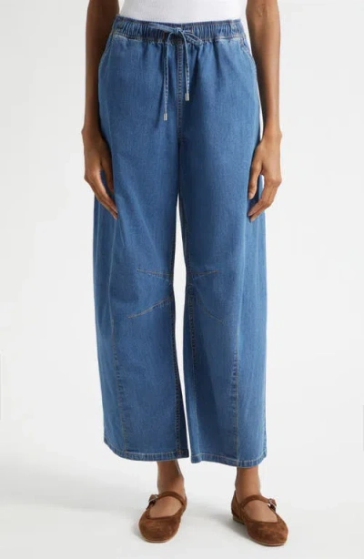 Cinq À Sept Brooks Barrel Leg Drawstring Ankle Jeans In Multi