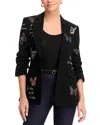 Cinq À Sept Cinq A Sept Butterfly Loveletter Scrunched Cheyenne Blazer In Black Mult
