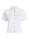 Cinq À Sept Button-fastening Pocket Top In White
