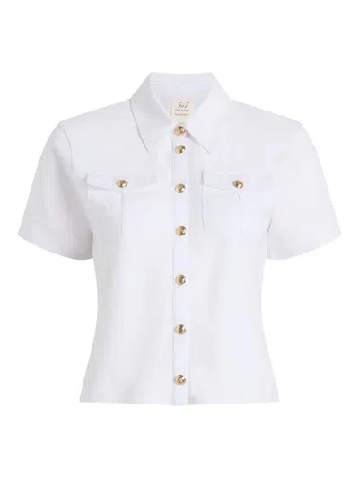 CINQ À SEPT BUTTON-FASTENING POCKET TOP