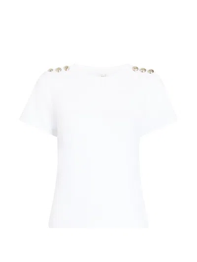 Cinq À Sept Jasper Cotton Blend Top In White