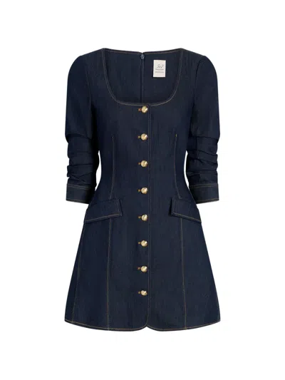 Cinq À Sept Cinq A Sept Caidin Denim Minidress In Blue
