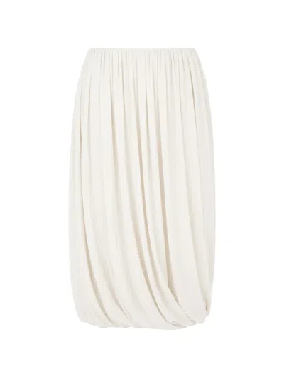 Cinq À Sept Calden Bubble-hem Midi Skirt In White