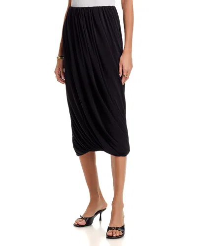 Cinq À Sept Cinq A Sept Calden Draped Skirt In Black