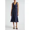 Cinq À Sept Cinq A Sept Calloway Ruffled Midi Dress In Navy